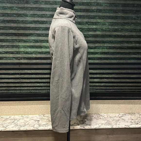 Kirkland Women’s Grey 1/4 Zip Long Sleeve Pullover Polertec Fleece Large - Picture 4 of 7